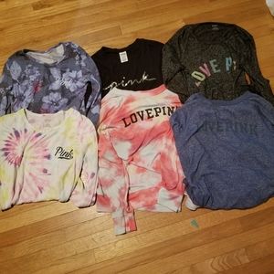 6 Victoria's Secret Pink cozy sleep shirts